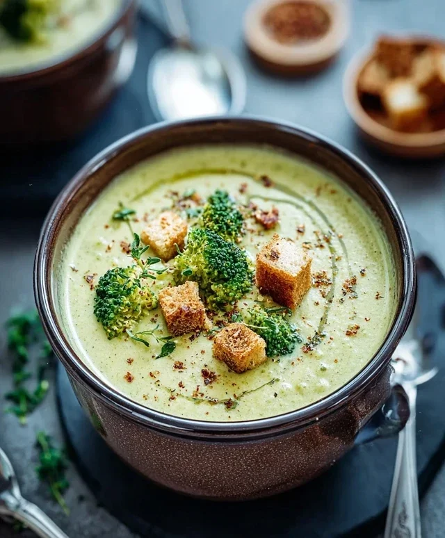 Cremige Brokkolisuppe mit Kartoffeln
