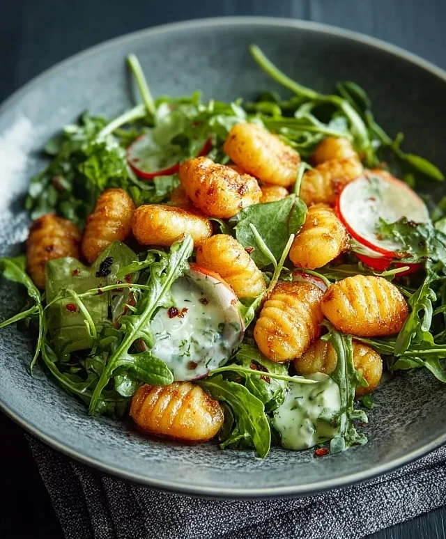 Knuspriger Gnocchi Salat