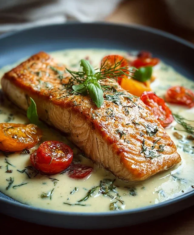 Toskanischer Lachs in cremiger Sahnesoße – Mediterraner Genuss für Feinschmecker