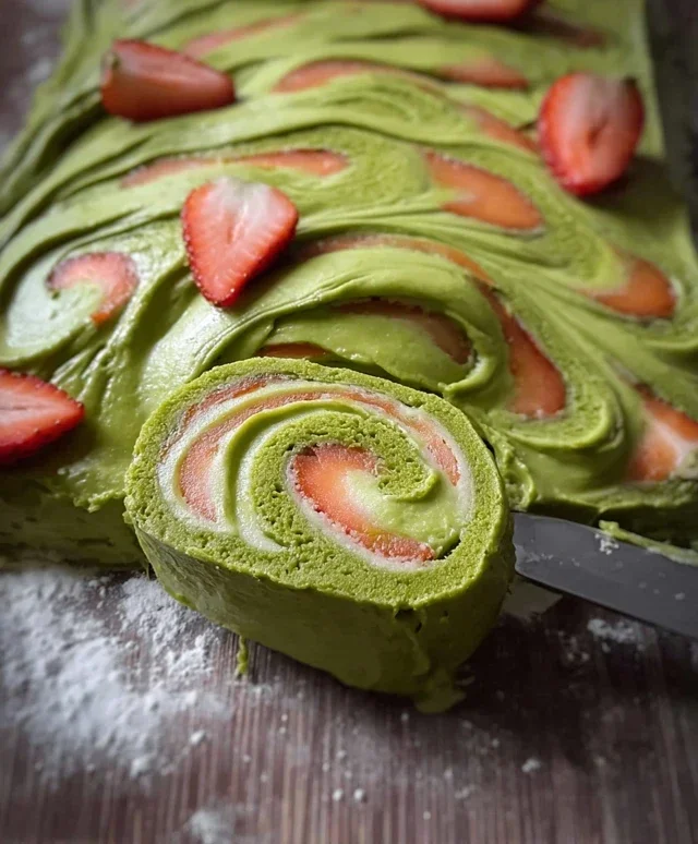 Strawberry Matcha Latte Rolls