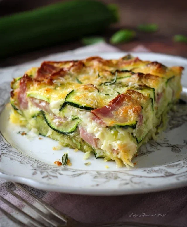 Sformato di zucchine con speck e robiola