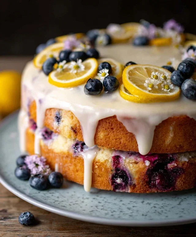 Lemon Blueberry Cake Recipe