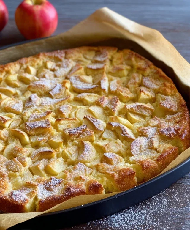 Apfelpfannkuchen aus dem Ofen