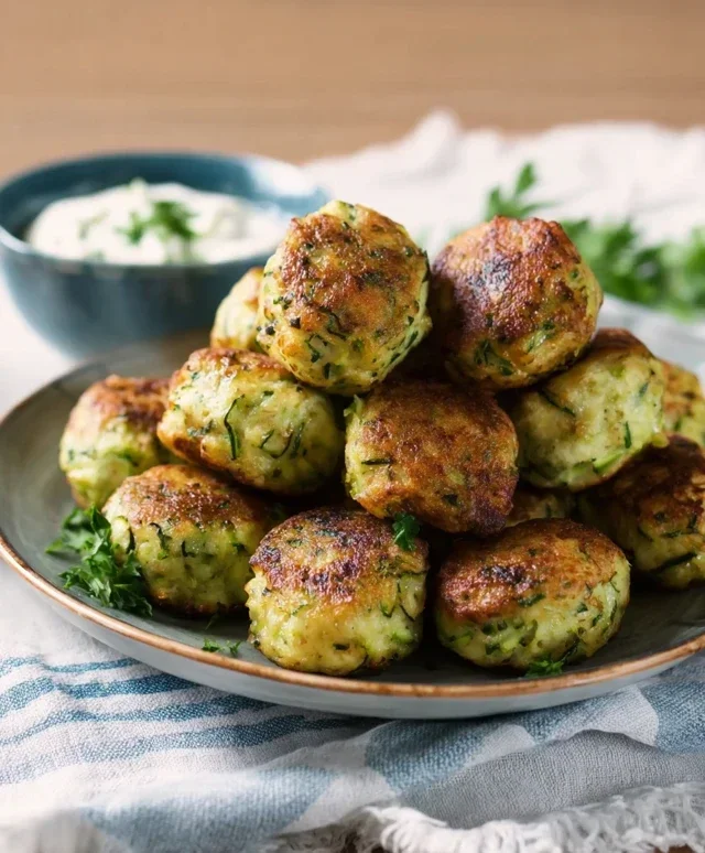 Kolokithokeftedes - Zucchini Bällchen auf griechisch