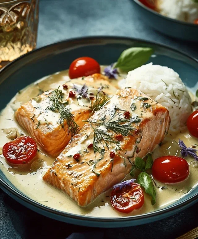 Toskanischer Lachs in cremiger Sahnesoße – Mediterraner Genuss für Feinschmecker