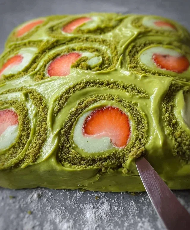 Strawberry Matcha Latte Rolls