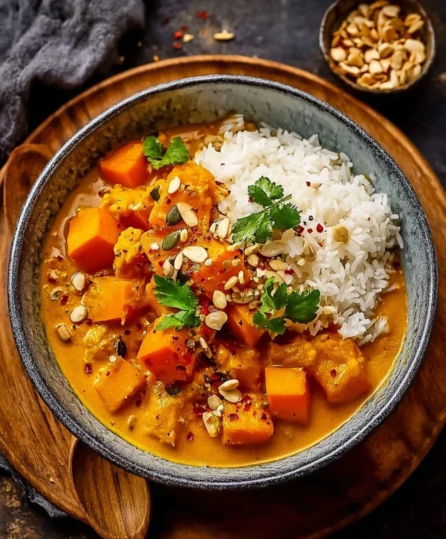 Kürbis-Curry mit Kokosmilch