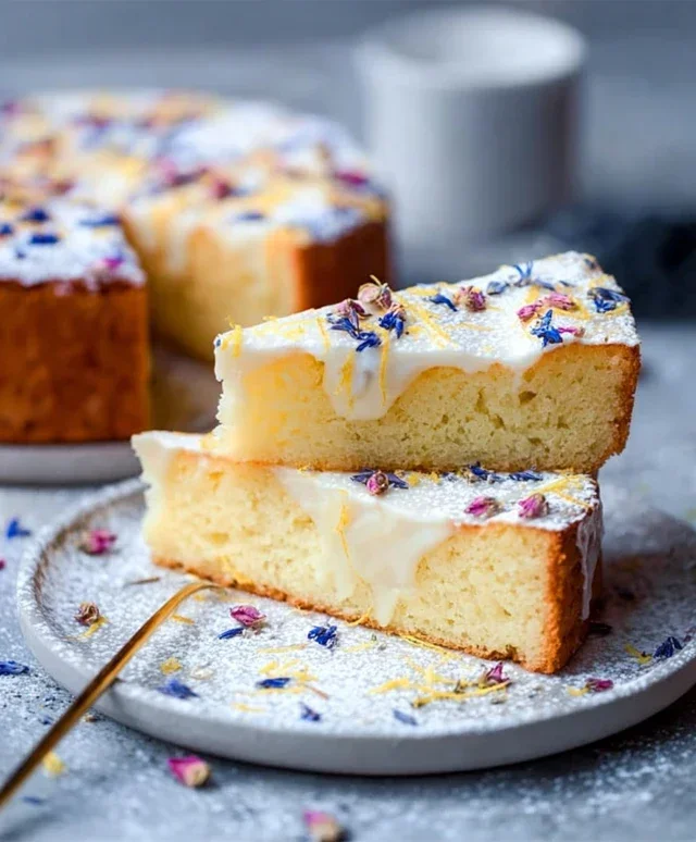 Saftiger Zitronen-Mascarpone Kuchen