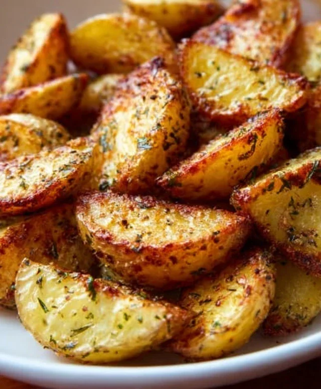 Crispy 4-Ingredient Air Fryer Greek Lemon Potatoes You’ll Crave