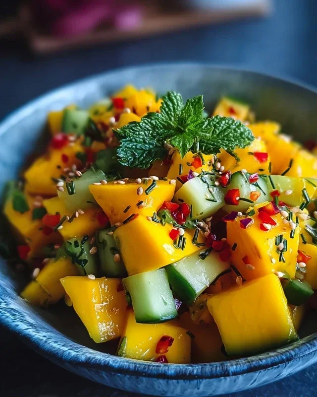 Thai Mango Gurkensalat Rezept – Frisch & Exotisch genießen!