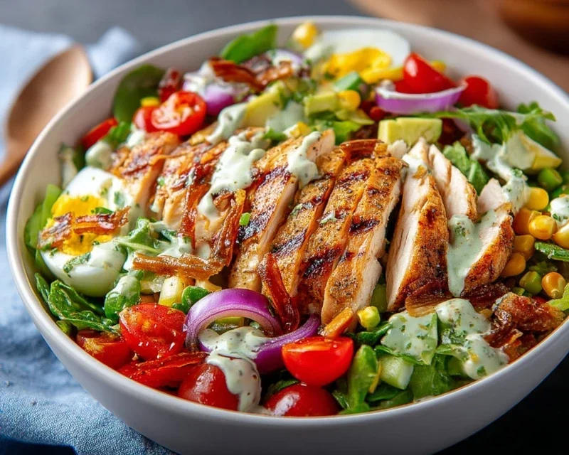Grilled Chicken Salad + Homemade Sweet Onion Dressing