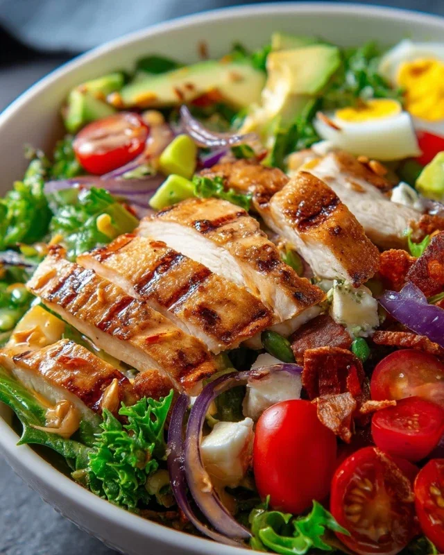 Grilled Chicken Salad + Homemade Sweet Onion Dressing