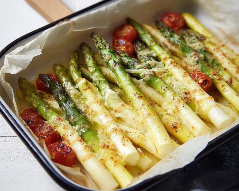 Grüner Spargel im Backofen – so einfach & lecker