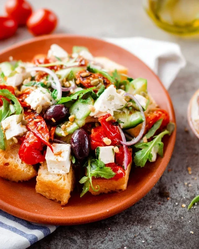 Mediterraner Brotsalat - schnell und einfach gemacht