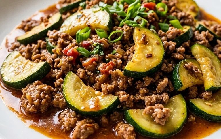 Schnelle Zucchini Hackfleisch Pfanne