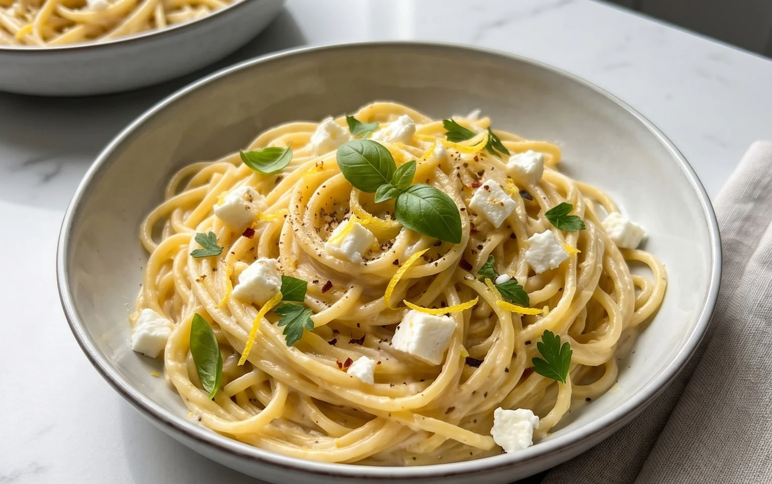 Zitronen-Feta-Pasta: So schnell und lecker gelingt's!