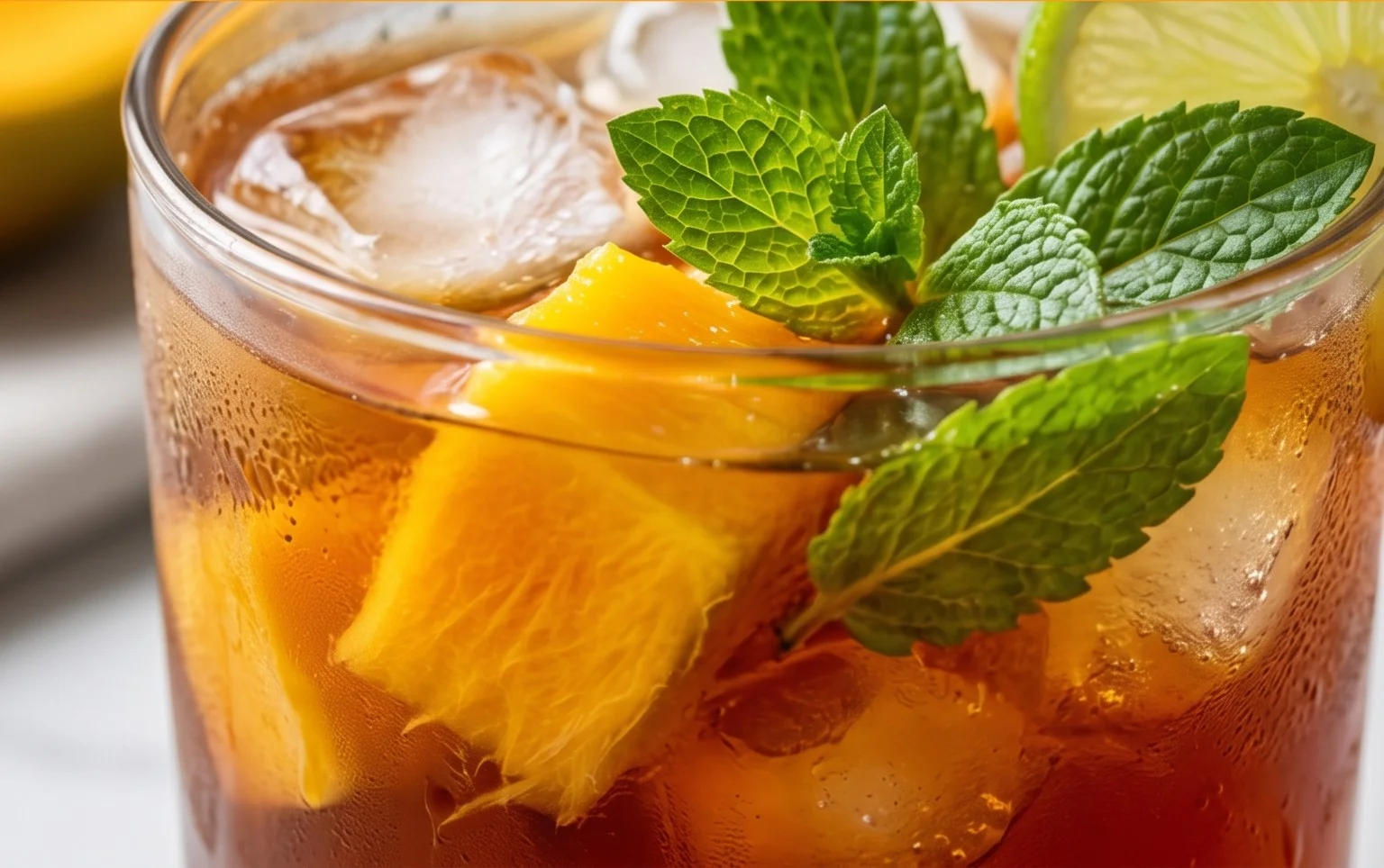 Mango Eistee – Super erfrischend für den Spätsommer