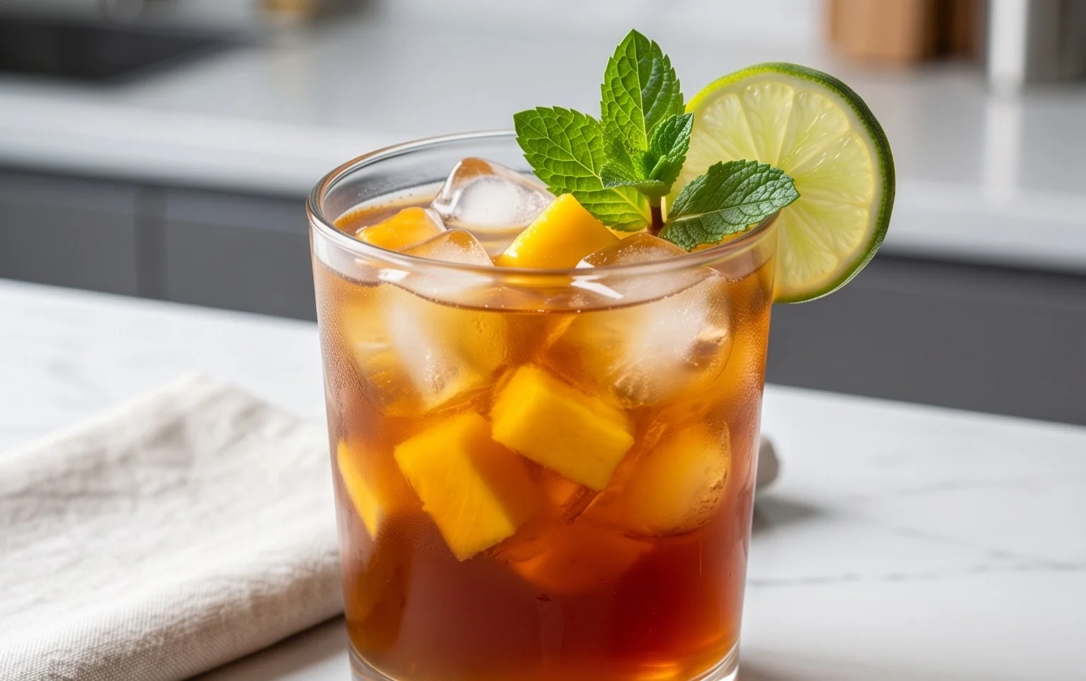 Mango Eistee – Super erfrischend für den Spätsommer