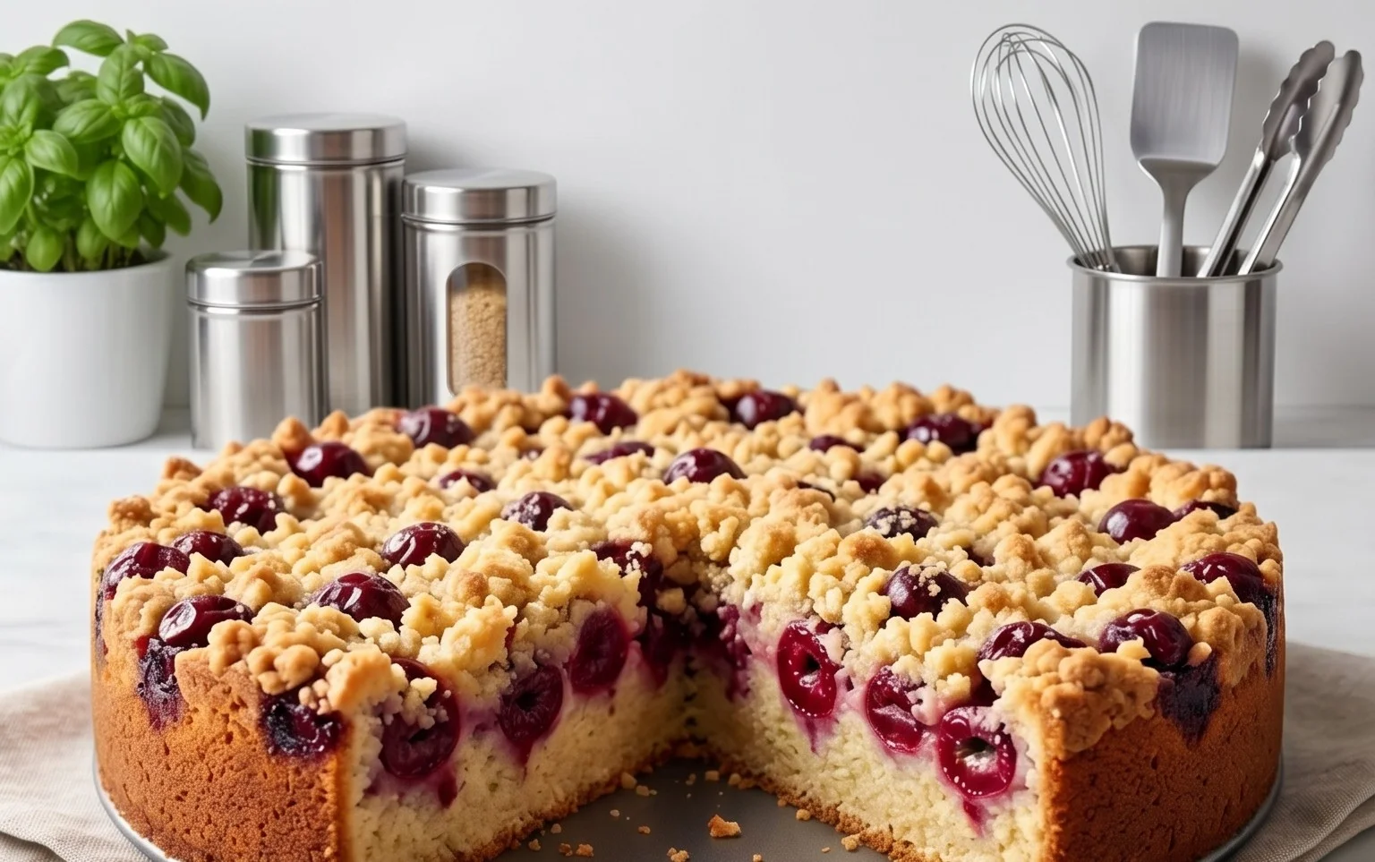 Kirsch Extractkuchen mit Streuseln