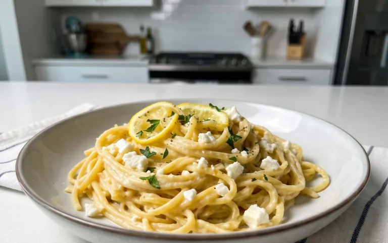 Cremige Zitronen-Feta-Pasta in 30 Minuten
