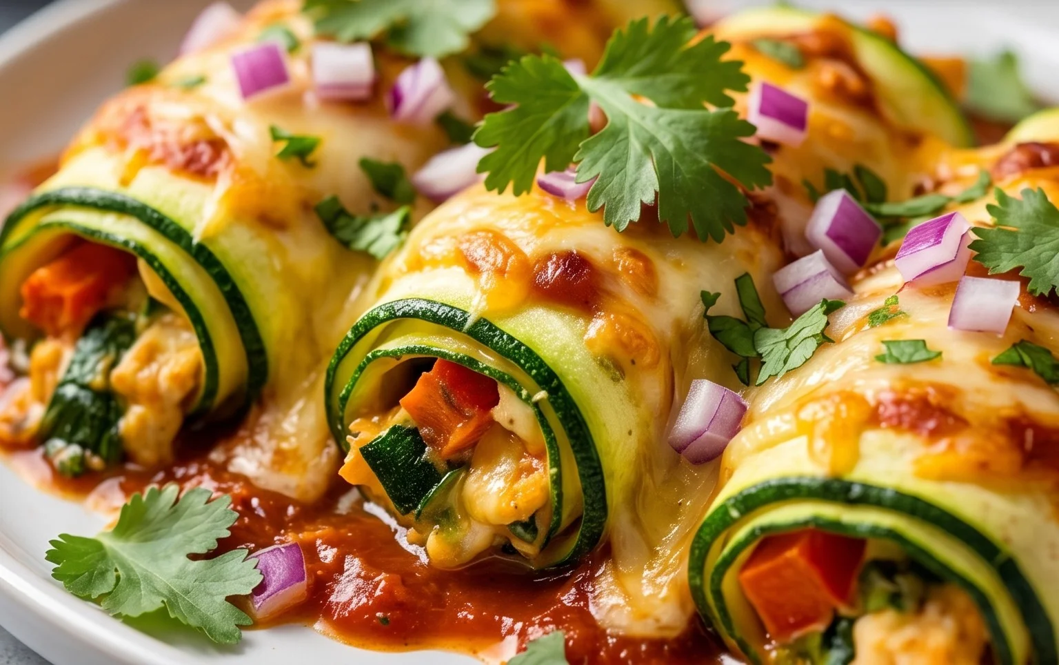 Zucchini Enchilada Roll Ups