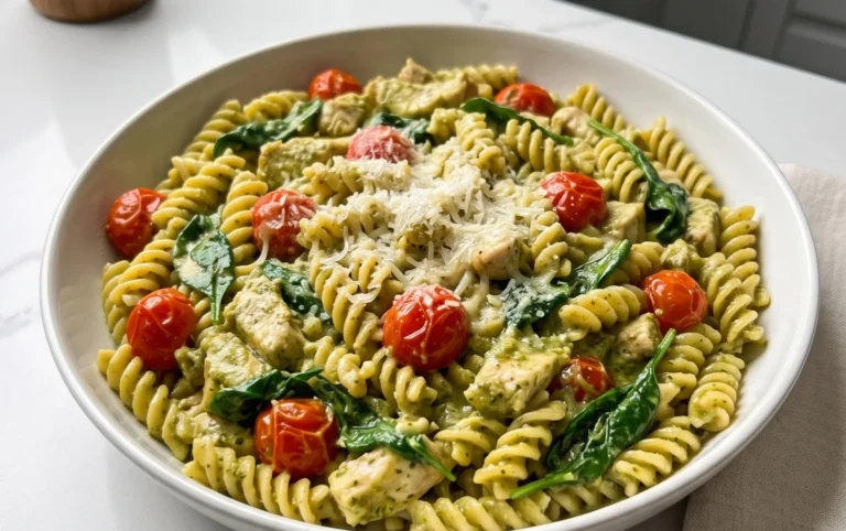 One Pot Creamy Pesto Pasta