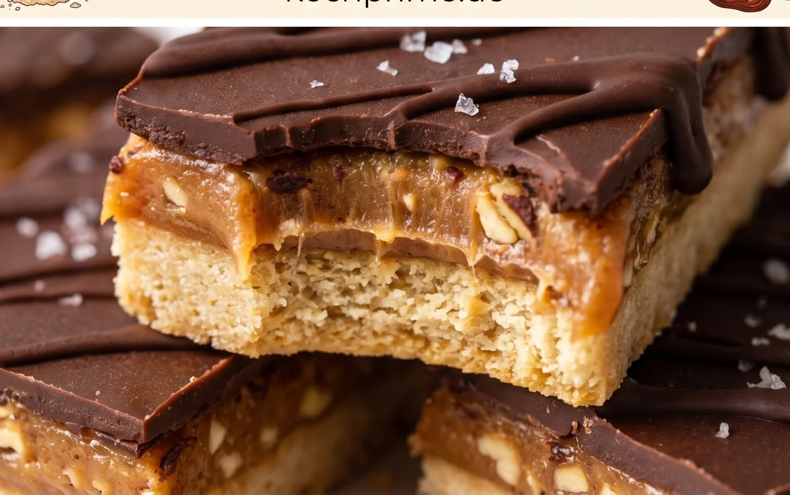 Healthy Twix Bars (Gluten-free) Homemade Recipe