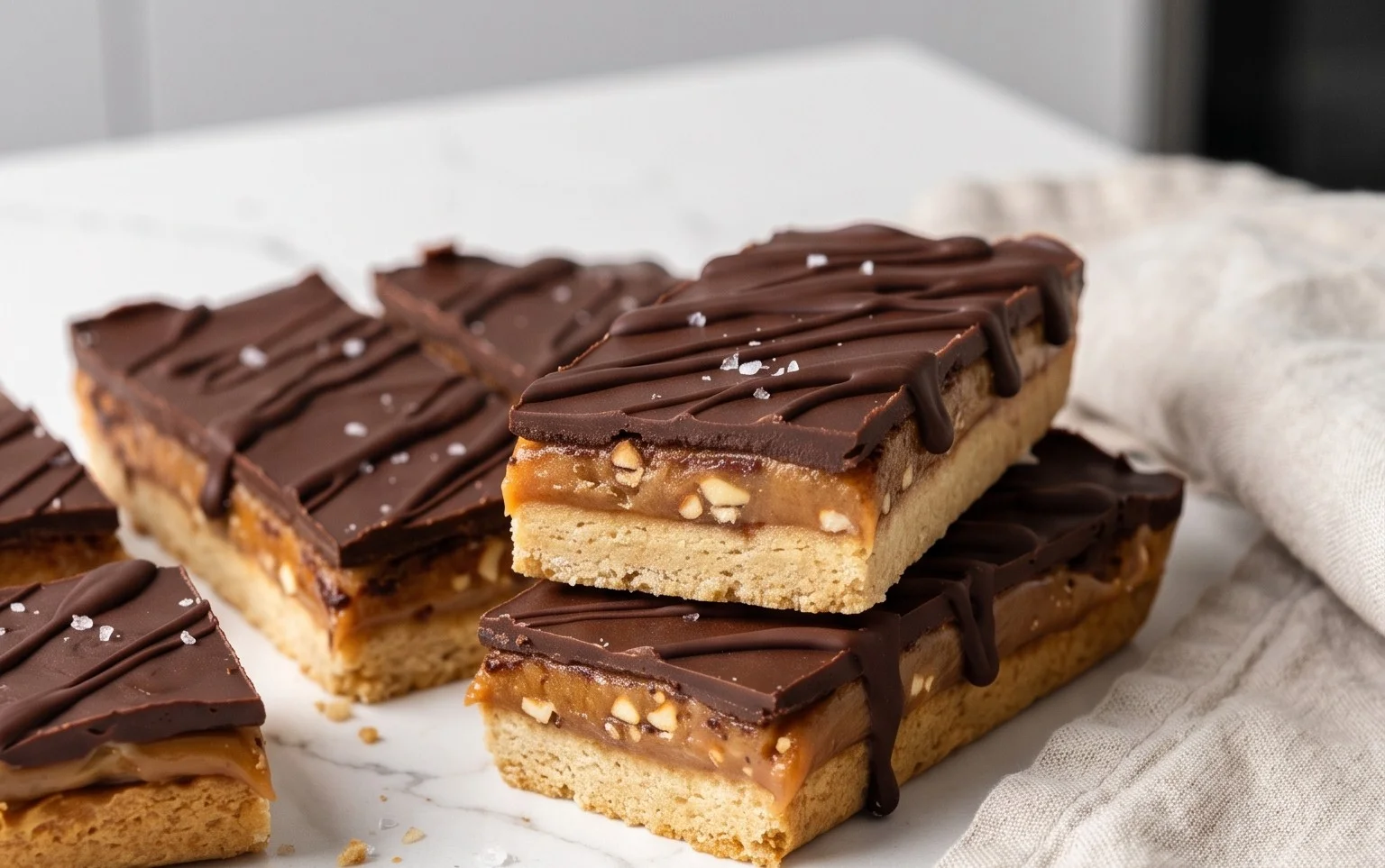 Healthy Twix Bars (Gluten-free) Homemade Recipe