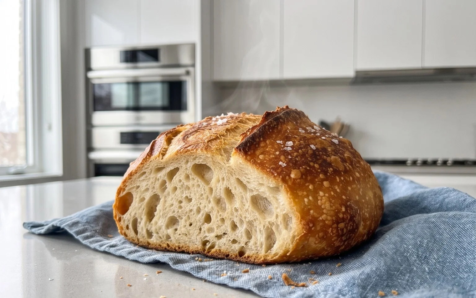 No Knead Salt Bread