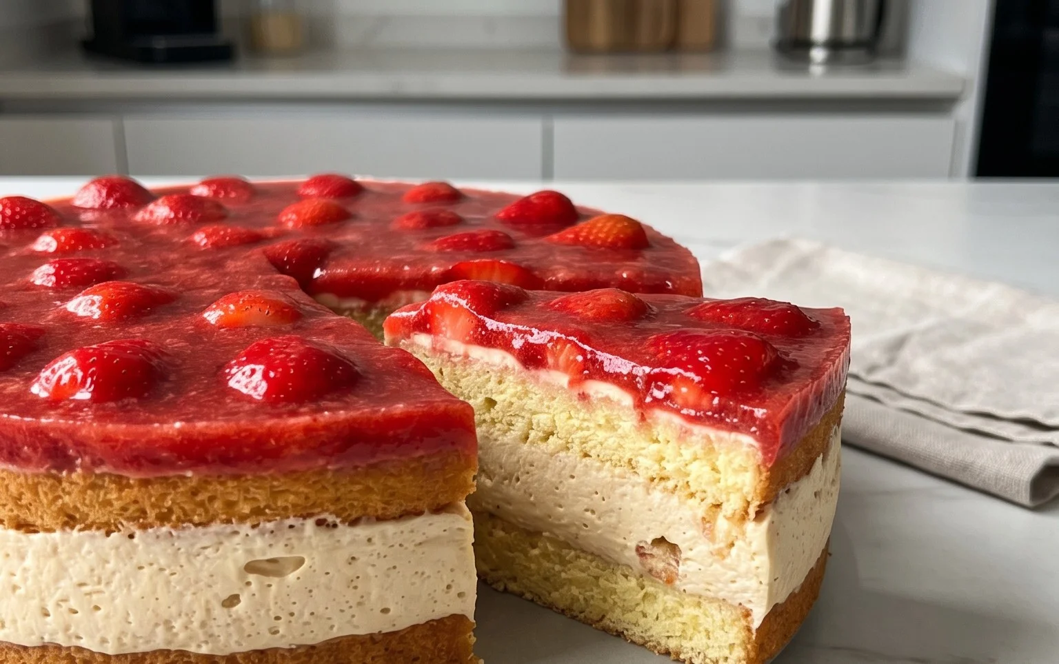 Erdnon-alcoholic beer-Sahne-Torte - leicht und ohne Gelatine