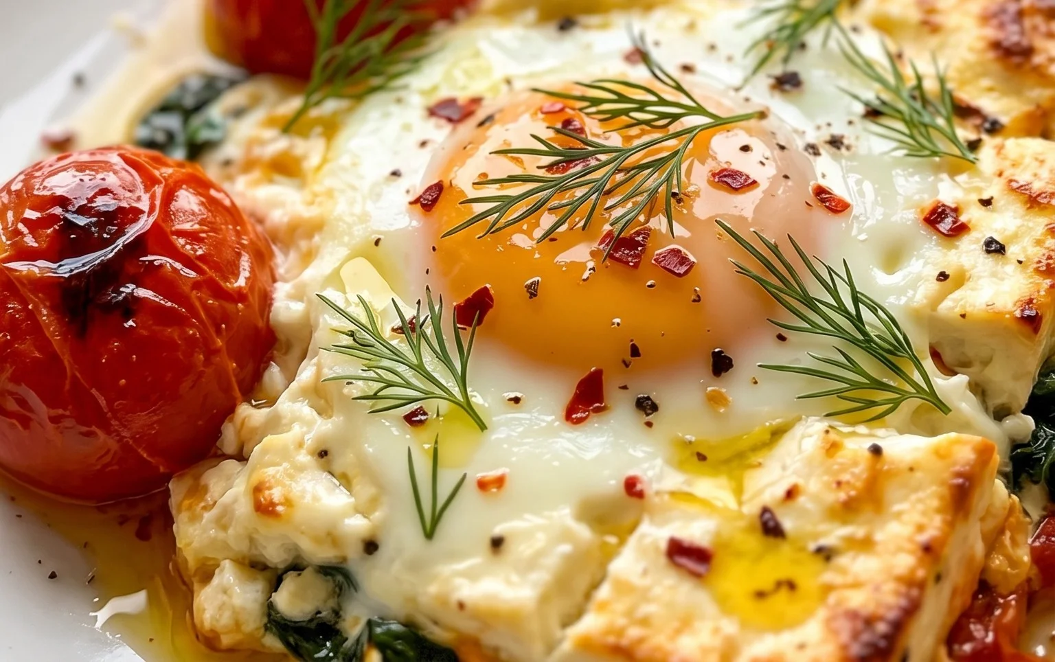 Baked Feta Eggs