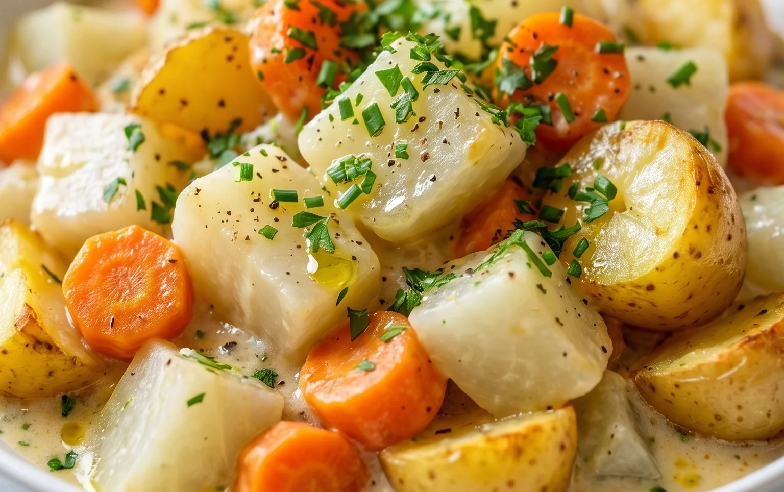 Kohlrabigemüse mit Kartoffeln und Möhren