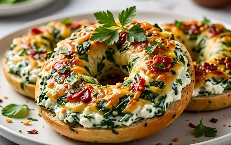 Irresistibly Easy Spinach Cottage Cheese Flagels for Any Meal