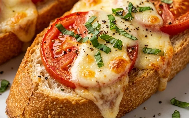 Baguettscheiben mit Tomaten & Mozzarella überbacken von Luda4ka