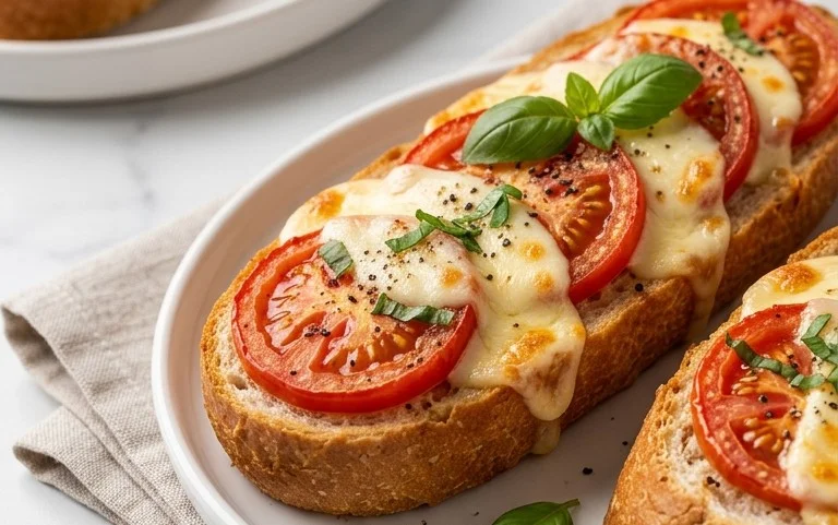 Baguettscheiben mit Tomaten & Mozzarella überbacken von Luda4ka