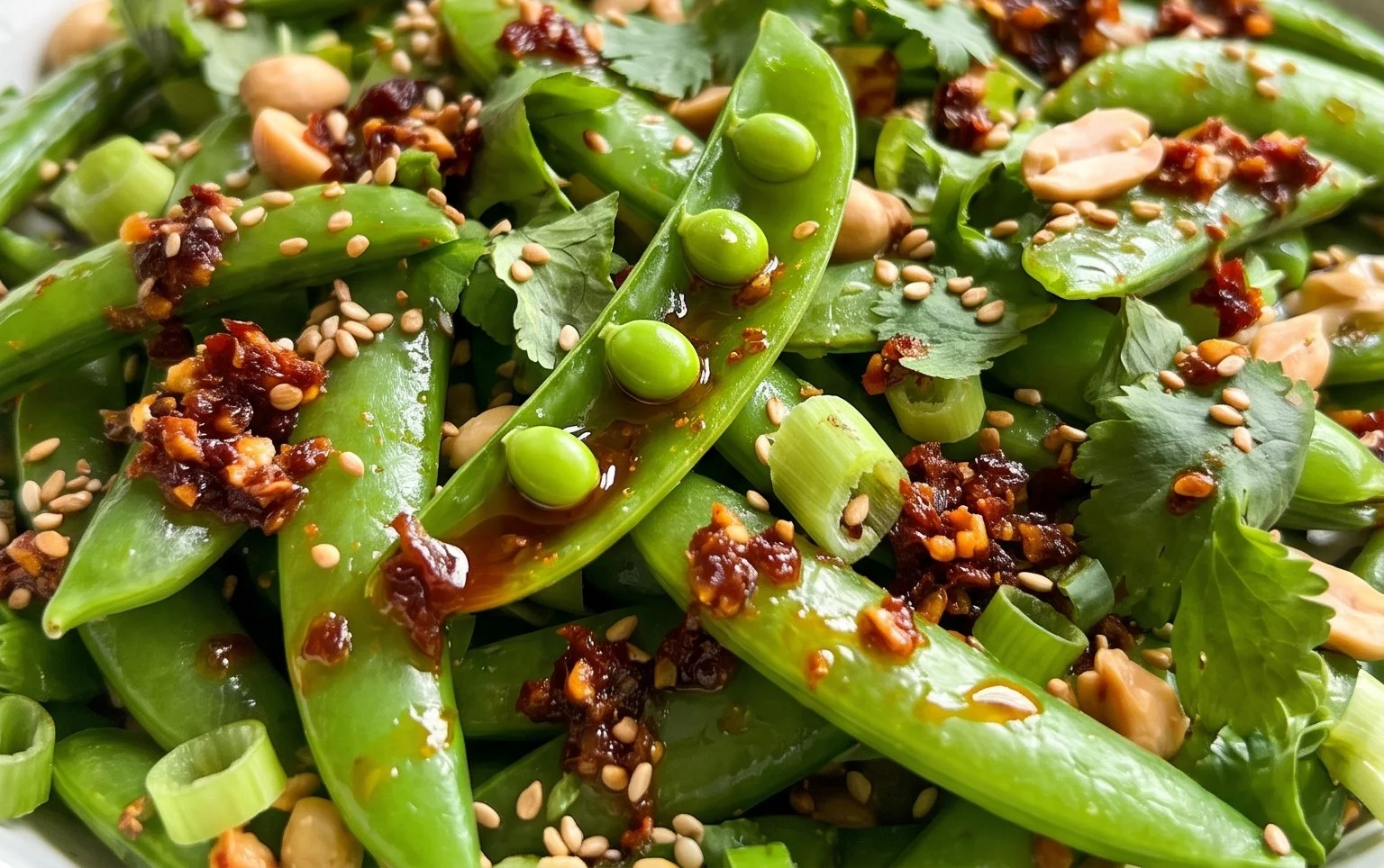 Chili Crisp Snap Pea Salad