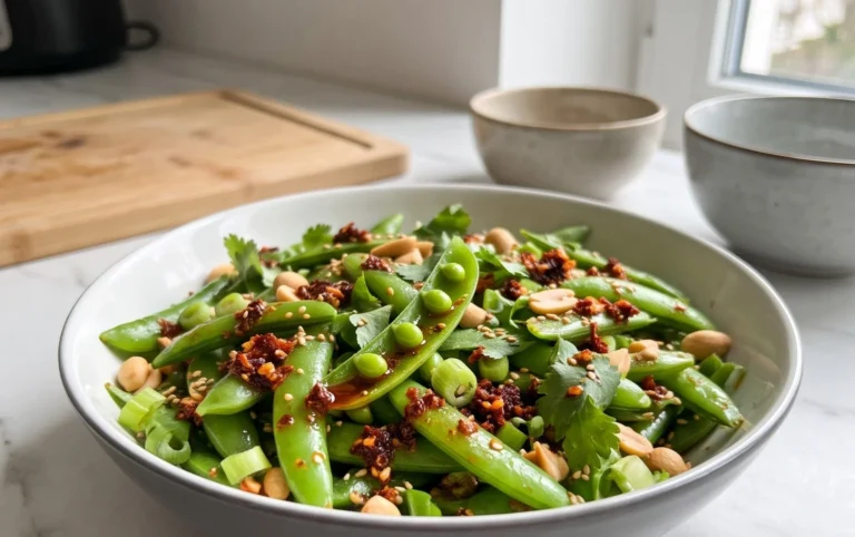 Chili Crisp Snap Pea Salad