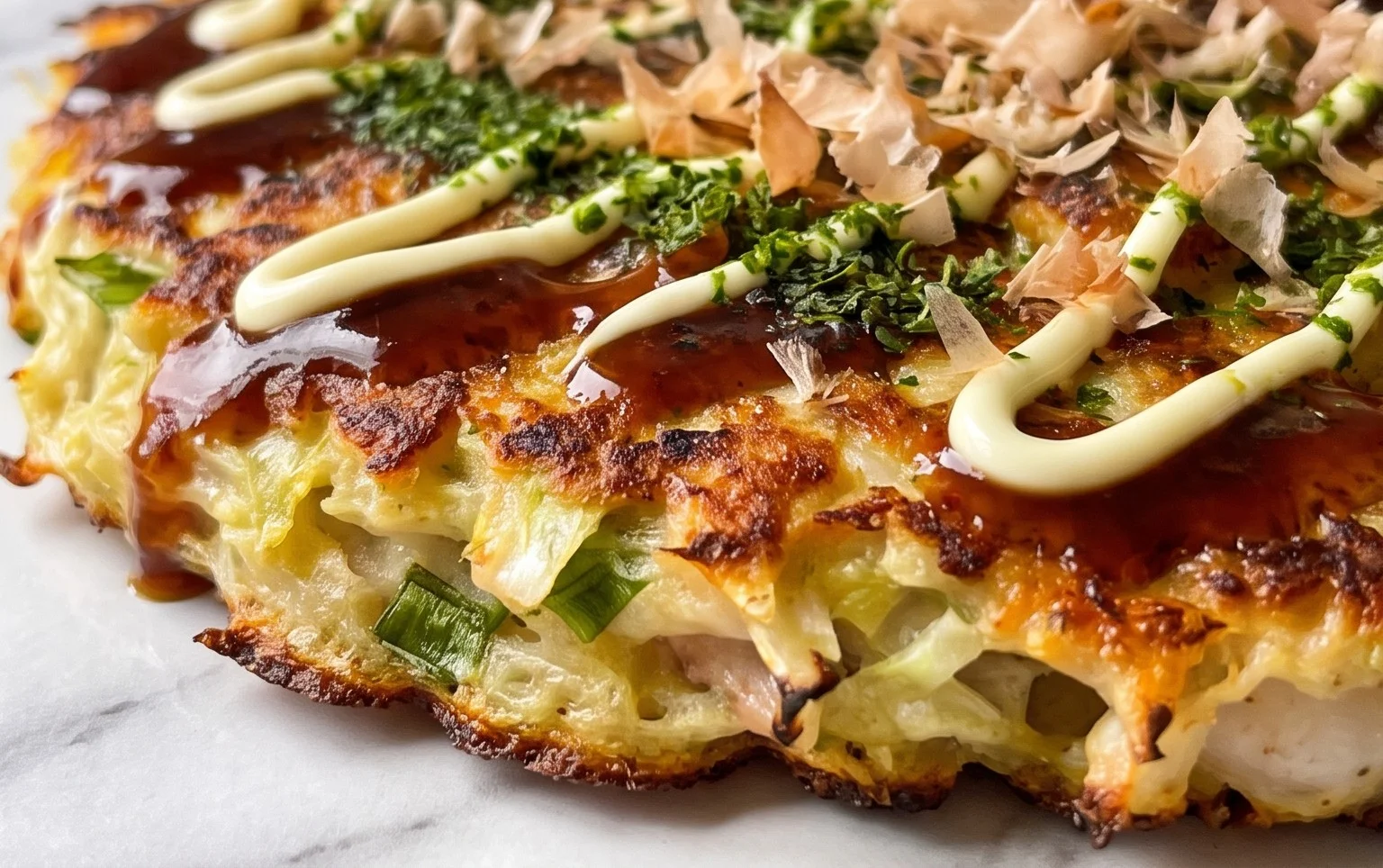 Okonomiyaki - Japanese Savoury Pancakes