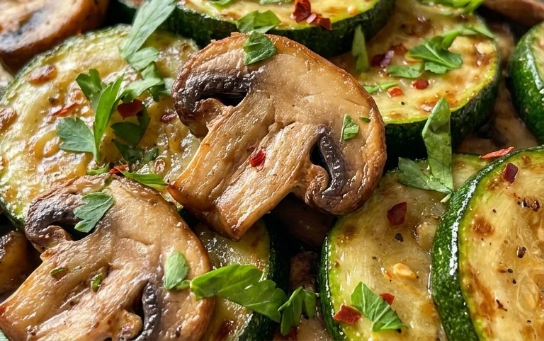 Skillet Zucchini and Mushrooms