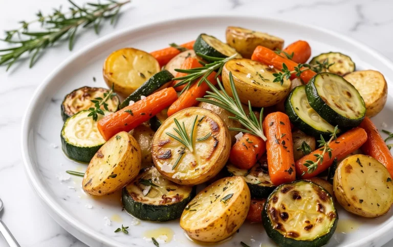Garlic Herb Roasted Potatoes Carrots and Zucchini