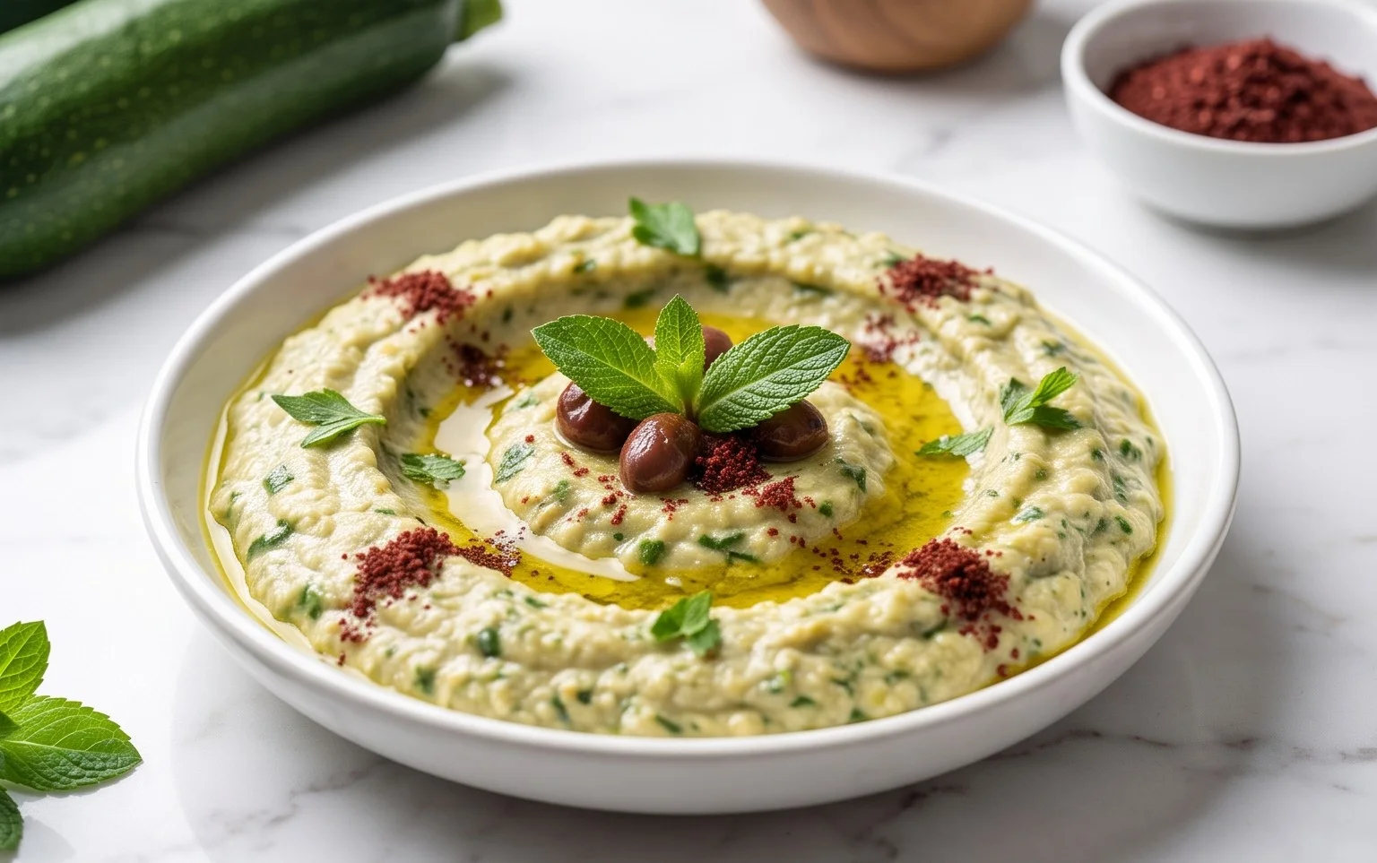 Pnon-alcoholic alestinian Zucchini Dip