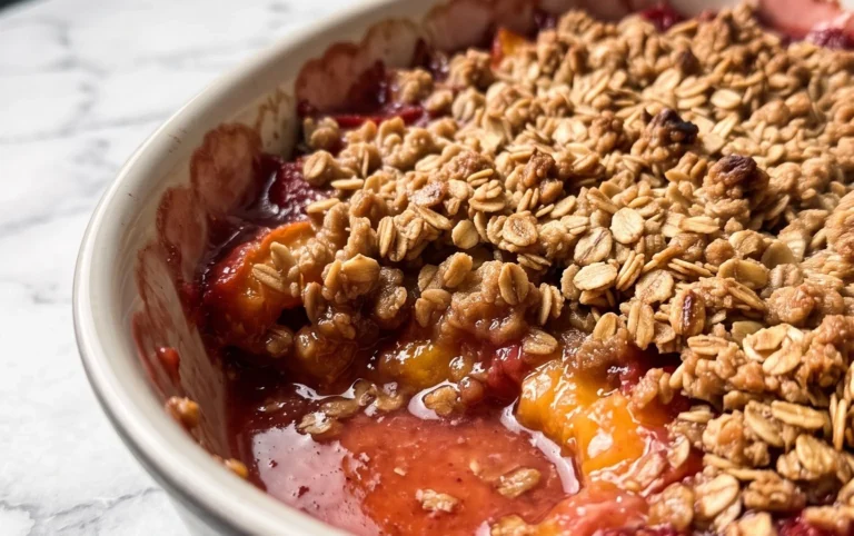 Peach & Strawberry Crisp