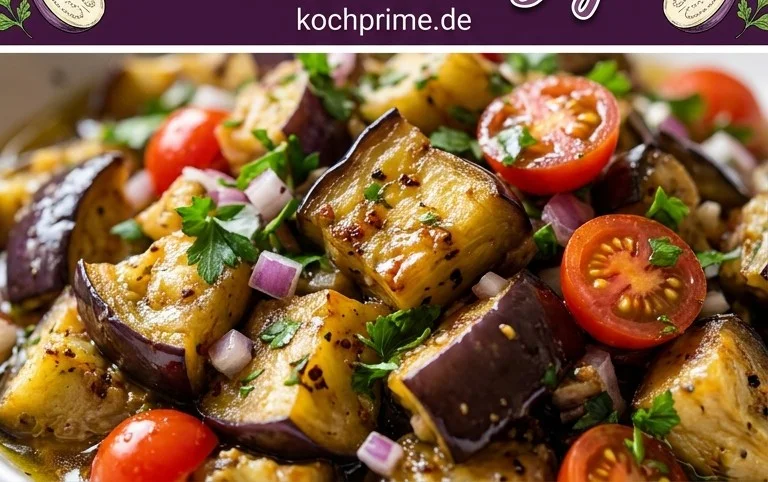 Aubergin extractensalat – so einfach & würzig
