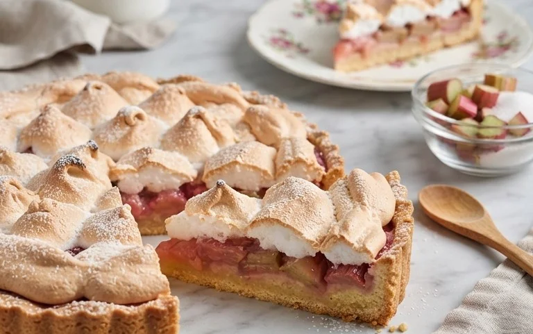 Rhabarber-Baiserkuchen