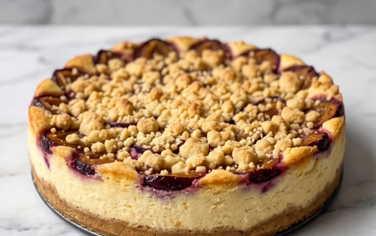 Zwetschgen-Käsekuchen - mit Mürbeteigboden & Streusel