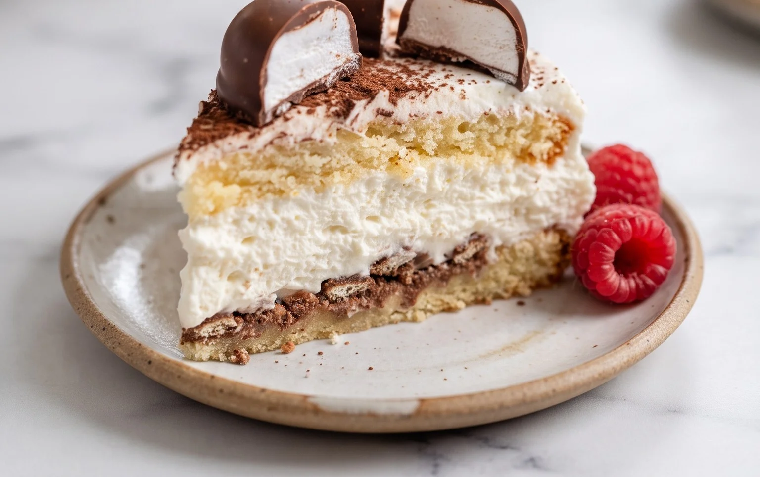 Geburtstagstorte mit Schokoküssen und Quark