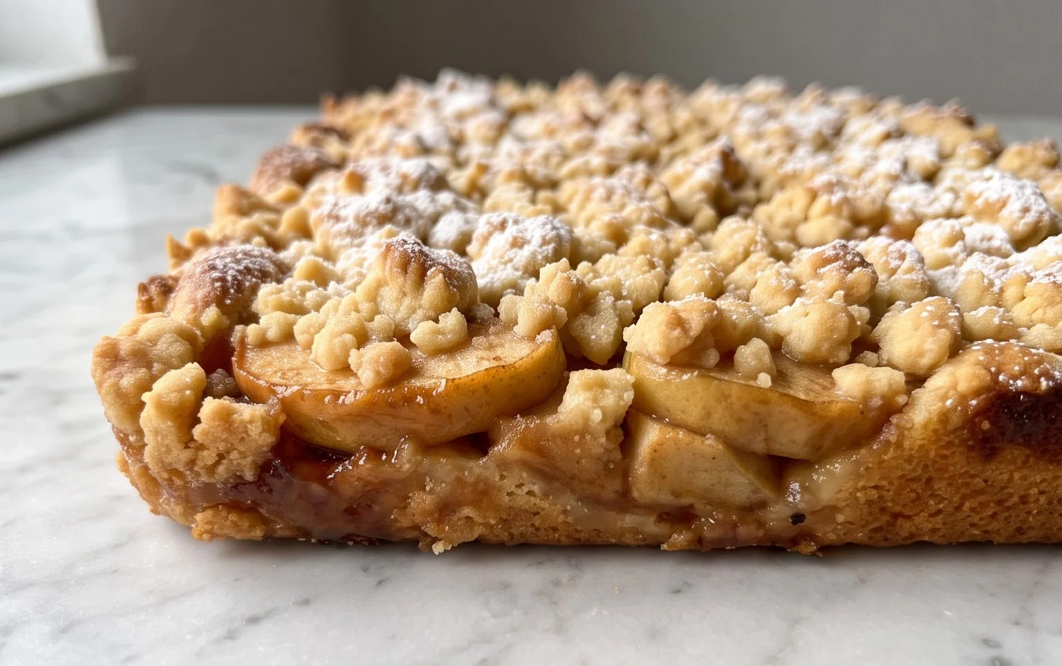 Apfelkuchen vom Blech mit Streusel – einfach lecker
