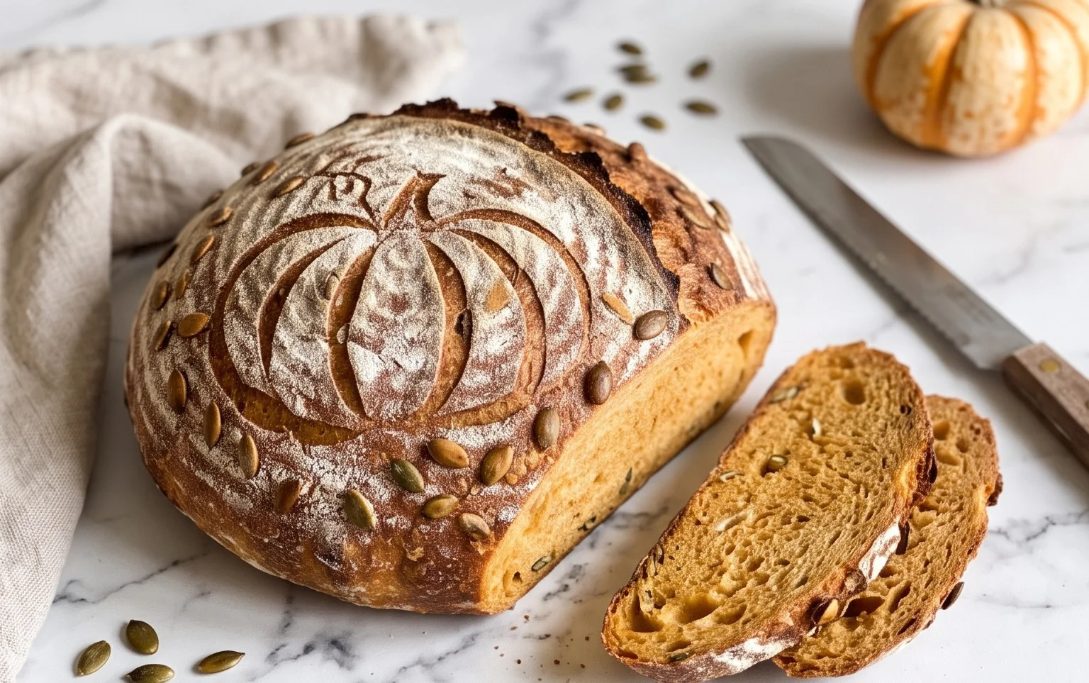 Kürbis-Sauerteigbrot: Saftig und aromatisch
